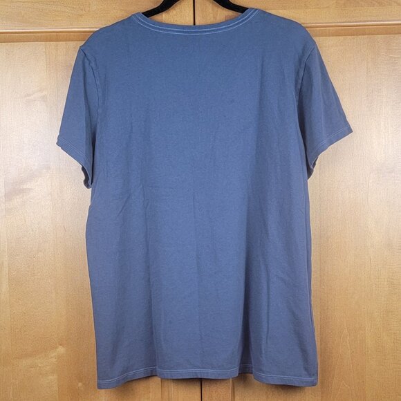 Life is Good Folkie Peace on Earth Dove Short Sleeve Crusher V-Neck Tee - XL - Picture 3 of 6